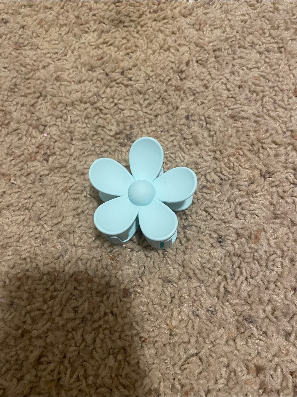 Flower-Shaped Hair Clip in Light Blue